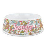 Wild Garden Plastic Dog Bowl - Medium (Personalized)