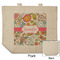 Wild Garden Reusable Cotton Grocery Bag - Front & Back View