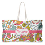 Wild Garden Large Tote Bag with Rope Handles (Personalized)