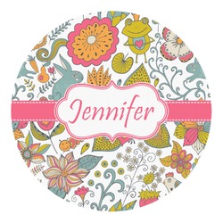 Wild Garden Round Decal - Small (Personalized)