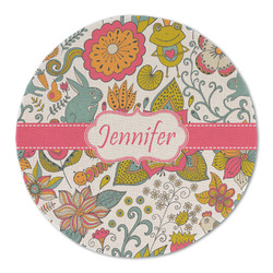 Wild Garden Round Linen Placemat - Single Sided (Personalized)