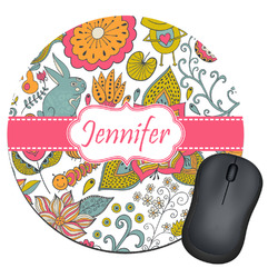 Wild Garden Round Mouse Pad (Personalized)