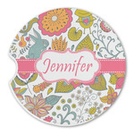 Wild Garden Sandstone Car Coaster - Single (Personalized)