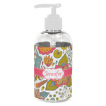 Wild Garden Plastic Soap / Lotion Dispenser (8 oz - Small - White) (Personalized)