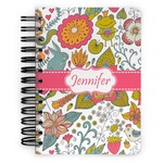 Wild Garden Spiral Notebook - 5x7 w/ Name or Text