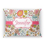 Wild Garden Rectangular Throw Pillow Case (Personalized)