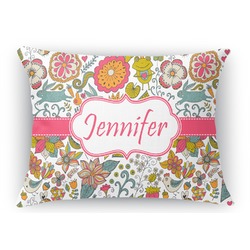 Wild Garden Rectangular Throw Pillow Case - 12"x18" (Personalized)