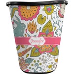 Wild Garden Waste Basket - Double Sided (Black) (Personalized)