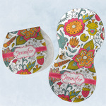 Wild Garden Burp Pads - Velour - Set of 2 w/ Name or Text