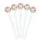 Wild Garden White Plastic 7" Stir Stick - Round - Fan View