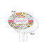 Wild Garden White Plastic 7" Stir Stick - Single Sided - Oval - Front & Back