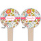 Wild Garden Wooden 4" Food Pick - Round - Double Sided - Front & Back