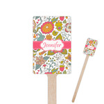 Wild Garden 6.25" Rectangle Wooden Stir Sticks - Single Sided (Personalized)