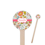 Wild Garden 6" Round Wooden Stir Sticks - Double Sided (Personalized)