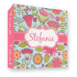 Wild Flowers 3 Ring Binder - Full Wrap - 3" (Personalized)