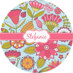 Wild Flowers Multipurpose Round Labels - 4" (Personalized)