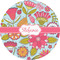 Wild Flowers 5" Multipurpose Round Label - Single Sticker