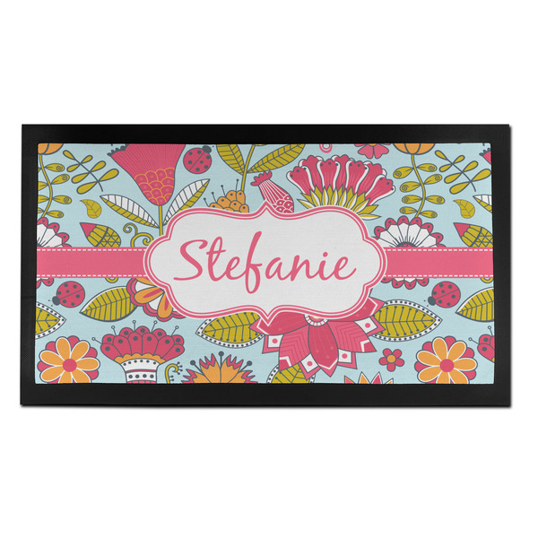 Custom Wild Flowers Bar Mat - Small (Personalized)