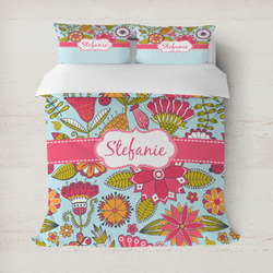 Wild Flowers Duvet Cover Set - Full / Queen (Personalized)