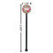 Wild Flowers Black Plastic 5.5" Stir Stick - Round - Dimensions