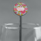 Wild Flowers Black Plastic 5.5" Stir Stick - Round - Main