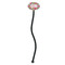 Wild Flowers Black Plastic 7" Stir Stick - Oval - Single Stick