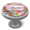 Wild Flowers Cabinet Knob - Nickel - Side