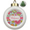 Wild Flowers Ceramic Christmas Ornament - Xmas Tree (Front View)