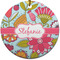 Wild Flowers Ceramic Flat Ornament - Circle (Front)