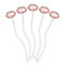 Wild Flowers Clear Plastic 7" Stir Stick - Oval - Fan