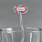 Wild Flowers Clear Plastic 7" Stir Stick - Oval - Main