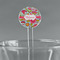 Wild Flowers Clear Plastic 7" Stir Stick - Round - Main