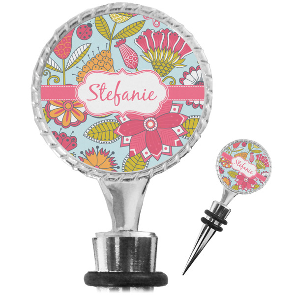 Custom Wild Flowers Wine Bottle Stopper (Personalized)