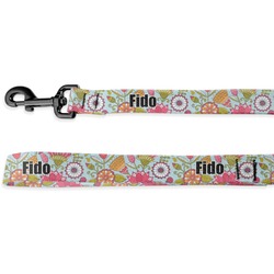 Wild Flowers Dog Leash - 6 ft (Personalized)