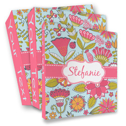 Wild Flowers 3 Ring Binder - Full Wrap (Personalized)