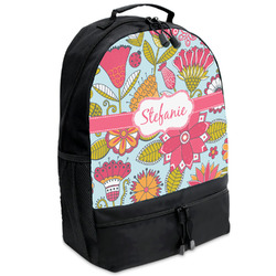 Wild Flowers Backpacks - Black (Personalized)