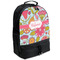 Wild Flowers Large Backpack - Black - Angled View