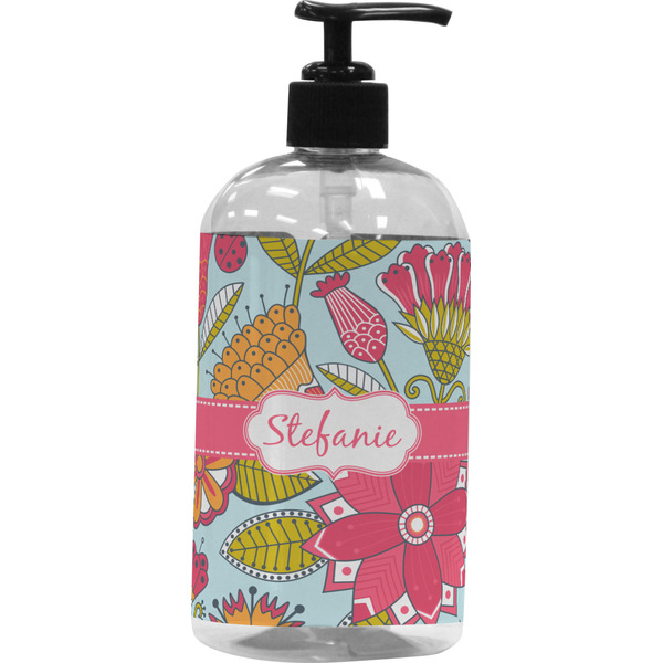 Custom Wild Flowers Plastic Soap / Lotion Dispenser (Personalized)