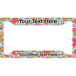 Wild Flowers License Plate Frame - Style A (Personalized)