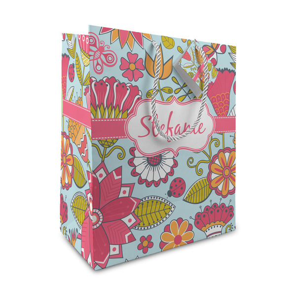 Custom Wild Flowers Medium Gift Bag (Personalized)