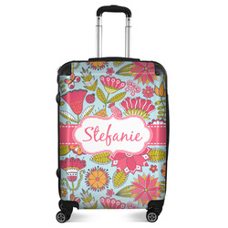 Wild Flowers Suitcase - 24" Medium - Checked (Personalized)