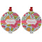 Wild Flowers Metal Ball Ornament - Front and Back