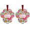 Wild Flowers Metal Paw Ornament - Front and Back