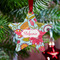 Wild Flowers Metal Star Ornament - Lifestyle