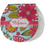 Wild Flowers Burp Pad - Velour w/ Name or Text