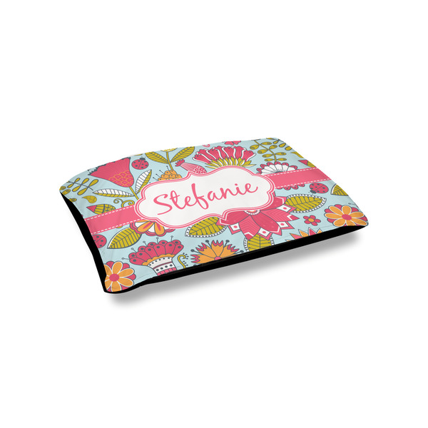 Custom Wild Flowers Outdoor Dog Bed - Small (Personalized)