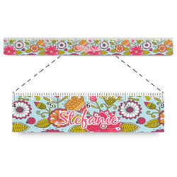 Wild Flowers Plastic Ruler - 12" (Personalized)