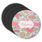 Wild Flowers Round Coaster Rubber Back - Main