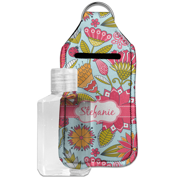 Custom Wild Flowers Hand Sanitizer & Keychain Holder - Large (Personalized)