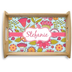 Wild Flowers Natural Wooden Tray - Small (Personalized)